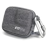 FiTSTILL Grey Weaving Mini Carrying Case for Go Pro Hero 12/11/10/9/8/7/(2018)/6/5 Black,Hard Shell Travel Storage Case for DJI Osmo Action 1,AKASO,Campark,YI Action Camera and More