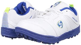 SG Shoe Shield X3 Cricket Shoe | PVC Light Weight Outsole | Extra Comfort | Durability, Super Strength | Material: PVC | Slip Resistant | Premium Quality (White/Royal Blue, EU 37, UK 3, US 4)