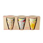 Rice - 6 Pcs Small Melamine Kids Cups YIPPIE YEAH Prints