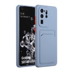 Étui Portefeuille Poisson pour Samsung Galaxy S20 Ultra + Support de Téléphone Portable, avec Fente pour Carte Protection Ultra Mince Légère en TPU Souple, Gris Lavande