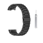 Fitbit Charge 5 klockarmband i rostfritt stål med tre pärlor - Svart Svart