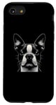 Coque pour iPhone SE (2020) / 7 / 8 Conception d'art graphique de chien de visage de Boston