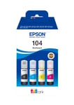 Epson C13T00P640/104 Ink bottle multi pack Bk,C,M,Y 65ml 1x4500pg + 3x