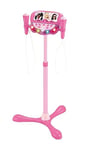 LEXIBOOK S160BB Barbie, Luminous Speaker on Stand for Children, Musical Game, Adjustable Height, Light Effects, 2 Microphones Included, MP3, Aux-in Socket, Pink