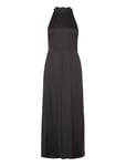 Slfregina Halterneck Ankle Dress B Maxiklänning Festklänning Black Selected Femme