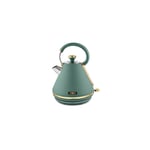 Tower Housewares Cavaletto Jade Green & Champagne 1.7L 3000W Pyramid Kettle
