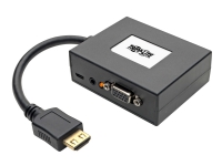 Tripp Lite 2-Port HDMI to VGA Splitter Audio/Video Adapter 1920x1440 1080p - Video/lyd-splitter - 2 x VGA / audio - stasjonær - TAA-samsvar