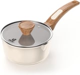 Ekau Essential Sauce Pan with Lid 16Cm - Ivory