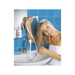 Douchette pour lavabo, robinet douchette, pour robinet de taille standard, Plastique, 115x3,6x4 cm, blanc - Wenko