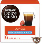 NESCAFÉ Dolce Gusto Lungo Decaff Coffee Pods, 16 Capsules (16 Servings)