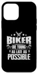 Coque pour iPhone 12 mini Matrice de découpe Biker Young Late Vintage Motorcycle Club Amateur