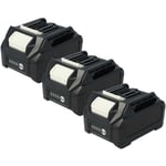 Vhbw - 3x Batterie compatible avec Makita 40V max xgt, AS001G, CF001G, AS001GZ, CE001GZ, CE001G, CF001GZ outil électrique (3000 mAh, Li-ion, 40 v)