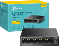 TP-Link 5-Port Gigabit Desktop Switch with 4-Port PoE+, up to 10 Gbps...