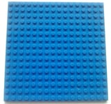 LEGO 1 x BLUE PLATE Base Board 16x16 Pin 12.8cm x 12.8cm x 0.5cm - BRAND NEW
