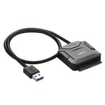 USB til SATA-adapter 2,5 "/ 3,5" HDD / SSD - sort