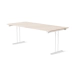 Fällbart bord Dinner Style, Storlek 180x80 cm, Bordsskiva Urban Oak, Stativ Vit