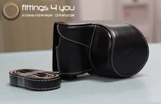 Case Bag Leather for Sony NEX-3N A5000 A5100 Black !NEW!