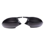 NCUIXZH 2 Pcs Carbon Fiber/ABS Side Rearview Mirror Cover Shell,For BMW 3 Series E90 E91 05-07 E92 E93 06-09 1 Series E81 E82 E87 E88-Black Carbon Fiber