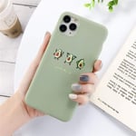 WZHR Phone Case Silicone Phone Cases For Iphone 11 Pro Se 2020 X Xr Xs Max 8 7 6 6S Plus 5S Se Avocado Waves Cactus Soft Tpu Back Cover 0048