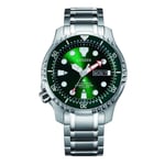 Citizen Man Watch Promaster Titanium Mechanical Diver Green Dial 42mm NY0100-50X