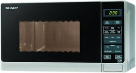 Sharp R272SLM Solo Touch Control Microwave, 20 Litre capacity, 800W, Silver