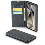 Mobique Samsung Galaxy S24 Ultra Slimmat fodral med kortfack, Svart
