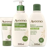 Aveeno Daily Moisturising Steps Skin Care Regime Set Body Wash Body Lotion and 