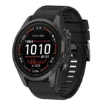 Garmin Epix Pro 51mm Silikon klokkerem, 26mm - Svart