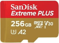Sandisk Extreme Plus 256Gb Microsdxc Memory Card And Adapter
