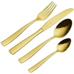 Viners Everyday Purity 16 Piece 18/0 Gold Stainless Steel Cutlery Set