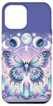 Coque pour iPhone 15 Pro Max Mystic Butterfly Aura: Butterfly Pastel Goth Moon Phases