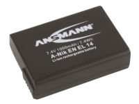 ANSMANN A-Nik EN EL 14 - Batteri - Li-Ion - 1000 mAh - för Nikon D3200, D5100, D5200, D5300, D5500, D5600, Df Coolpix P7000, P7100, P7700, P7800