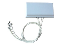 TerraWave 802.11n/ac 2.4/5 GHz 6 dBi Quad Patch Antenna with RPTNC Plug Connector - Antenne - Wi-Fi - 6 dBi - utendørs, kan monteres på vegg, stangmontering, innendørs