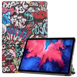 Tri-Fold Fodral för Lenovo Tab P11 TB-J606F - Graffiti