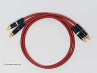 Van Damme Pro Cables RCA Phono to RCA Phono Silver Plated Pure OFC Red 0.5m