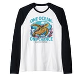One Ocean, One Chance Save the Turtles Raglan Baseball Tee