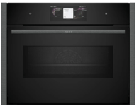 Neff C24MT73G0B Compact Pyrolytic Oven With Microwave - Black with Graphite trim