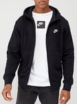 Nike Sportswear Club Fleece Full Zip Hoodie - Black, Black, Size Xl, Men