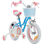 Royal Baby Stargirl Vélo pour Enfant Fille, Bleu, 14 Zoll mit Stützrad