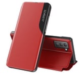 Samsung Galaxy S21 FE - Flip Fodral Röd (time-view)