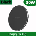 Noir Sans Câble-Chargeur Rapide Sans Fil de 30W, Chargeurs à Induction pour Samsung S22, S21, S20, iPhone 13,