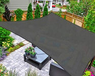 AsterOutdoor Voile d'ombrage rectangulaire 3,5 x 4,6 m, Anti-UV pour terrasse, Jardin, pelouse, activités de Plein air, Graphite