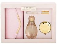 Sarah Jessica Parker Lovely Eau De Parfum Spray and Rollerball with Clutch Bag and Mirror, 100 ml/10 ml