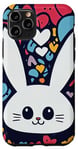 Coque pour iPhone 11 Pro Happy In Love – Lapin super mignon Chibi Anime Bunny Rabbit