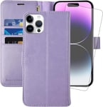MONASAY Wallet Case for Apple Iphone 14 Pro Max 5G,6.7-Inch,[Glass Screen Protec