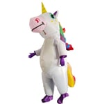 Uppblåsbar Enhörningsdräkt - Uppblåsbar Enhörningsdräkt för Barn Vuxna Cosplay Fantasia-Fest Uppblåsbar Jumpsuit unicorn