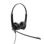 Jabra Biz 1100 EDU Stereo Headphones with Microphone for Students - Noise Cancelling Headset with Hearing Protection, Leatherette Ear Cushions and 3.5 mm Jack Connector - Black