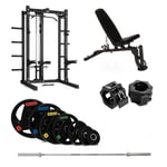 Abilica - HR 500 Half Rack Olympic bänk och latsdrag - 150 kg