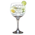Personalised Gin and Tonic Glass Engraved Balloon Shaped G and T Novelty Juniper Copa Cocktail Stem Butterfly Gift Box 630 ml