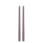 Uyuni - LED slim taper candle 2-pack - Light lavender, Smooth - 2,3x32 cm (UL-TA-LL02332-2)